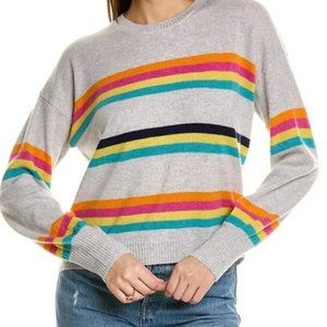 NWT Scott & Scott London Pippa Stripe Wool & Cashmere-Blend Sweater, Size Small